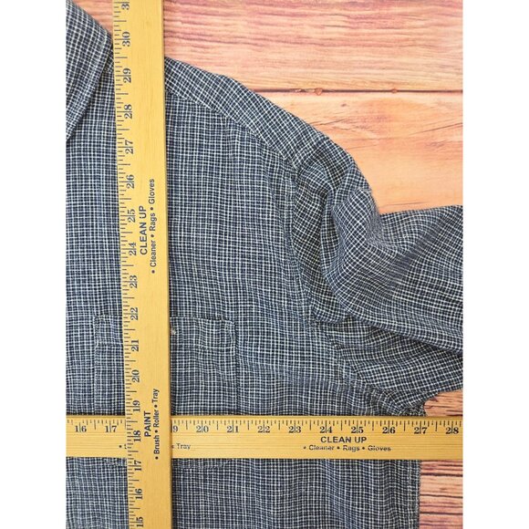 Orvis Mens Classic Fit Short Sleeve Shirt XXL Blue Check Hemp Blend - Picture 8 of 8